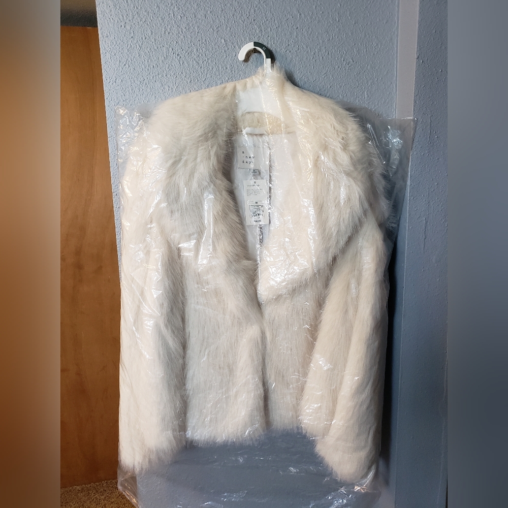 A New Day Faux Fur White Coat